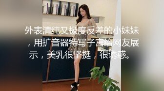 外表清纯又极度反差的小妹妹，用扩音器特写子宫给网友展示，美乳很坚挺，很诱惑。